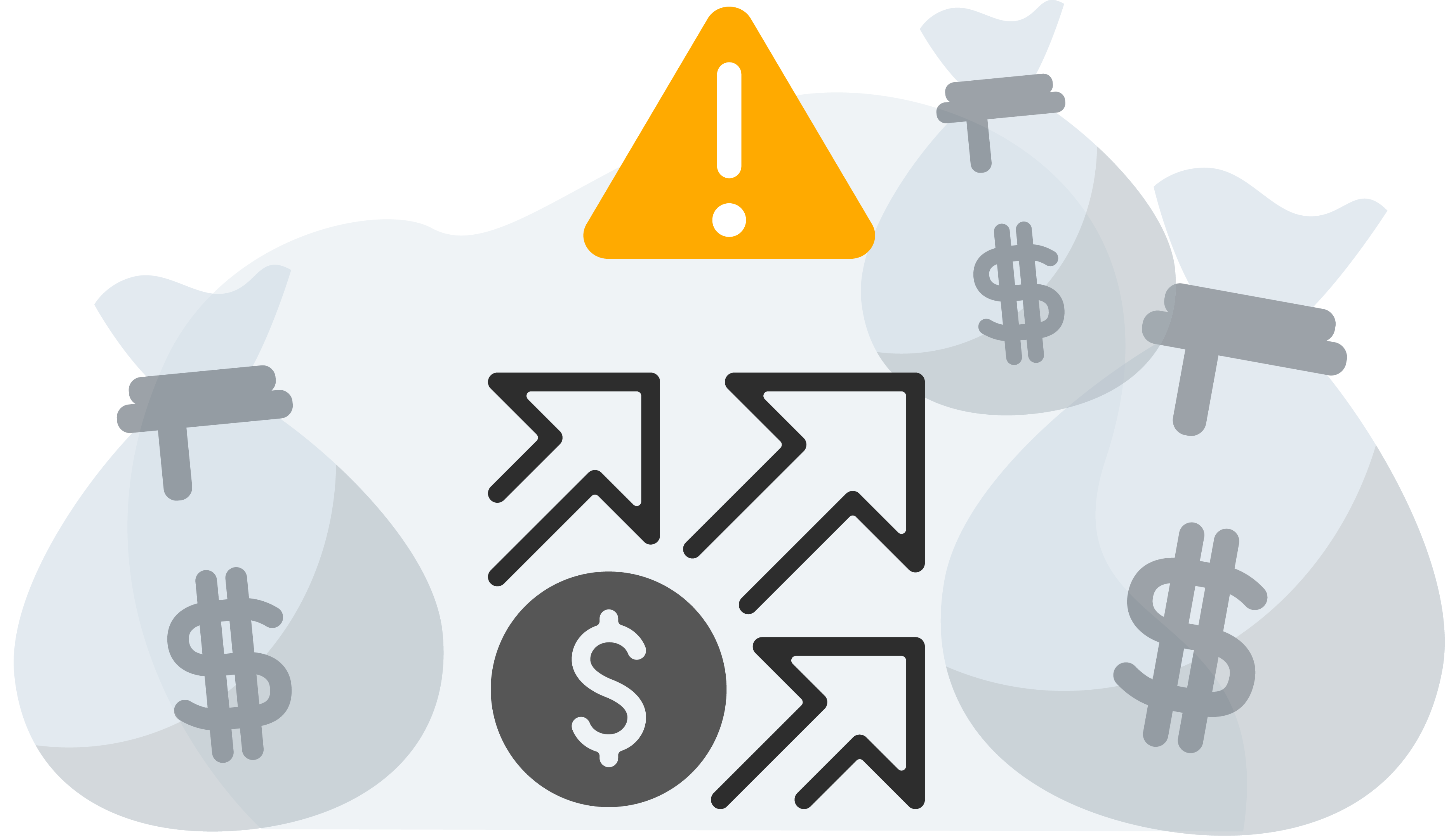 graphic of money bags and up arrows